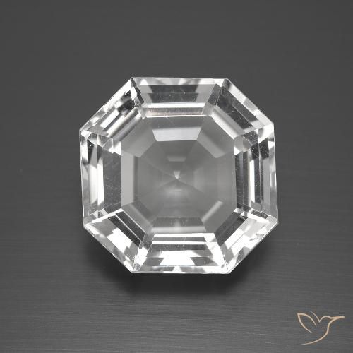12.93ct Натуральный Ясно Белый Кварц, Изумрудная огранка, Чистота VVS