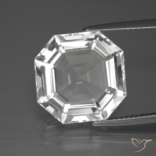 12.21ct Натуральный Ясно Белый Кварц, Изумрудная огранка, Чистота VVS