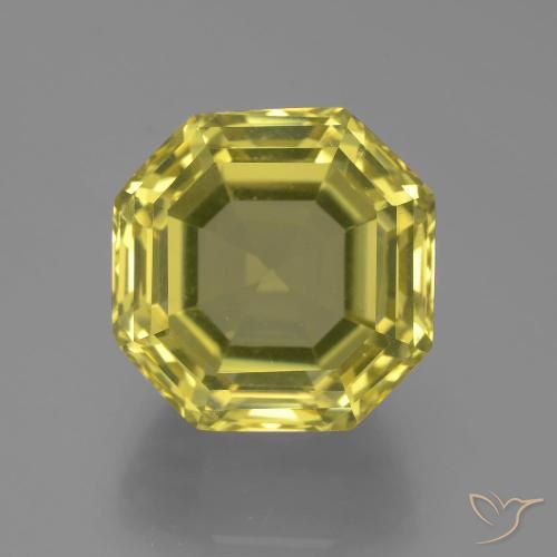 17.30ct Натуральный Ананас желтый Кварц, Изумрудная огранка, Чистота VVS