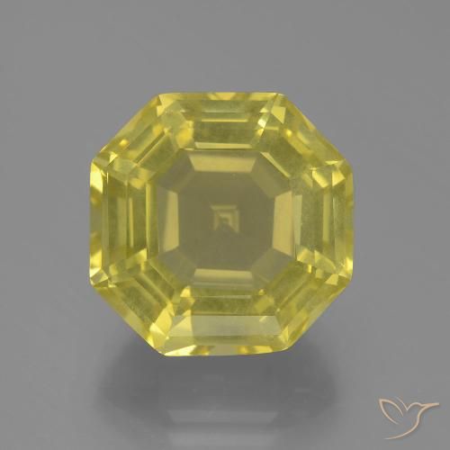 16.24ct Натуральный Средний желтый Кварц, Изумрудная огранка, Чистота VS