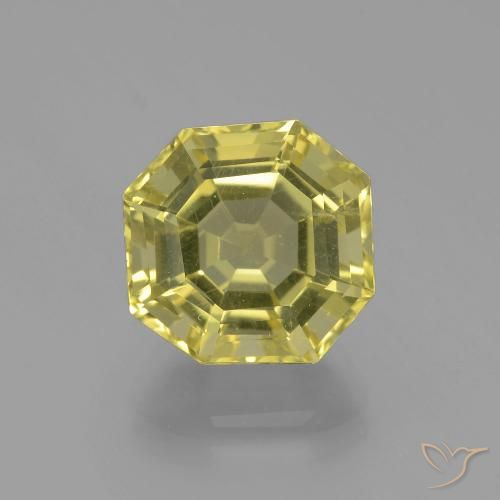 6.22ct Натуральный Средний желтый Кварц, Изумрудная огранка, Чистота VS