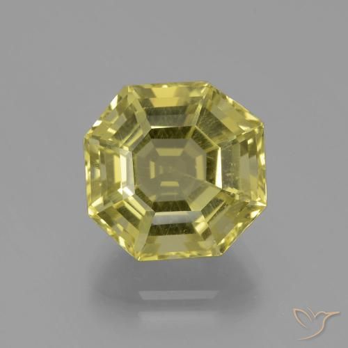 6.58ct Натуральный Палевый Кварц, Изумрудная огранка, Чистота VVS