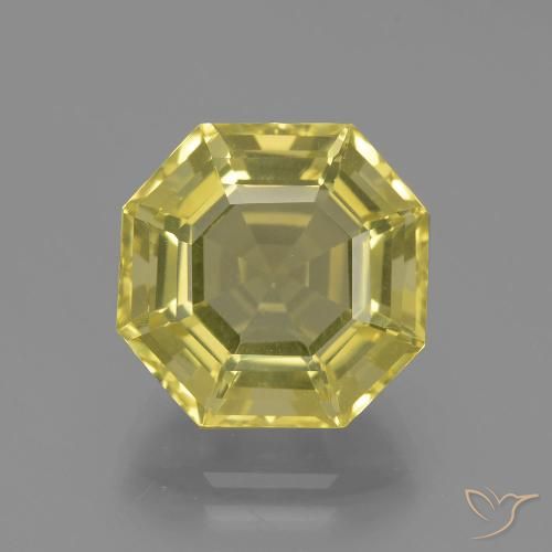 7.77ct Натуральный Коричневато-желтый Кварц, Изумрудная огранка, Чистота VVS
