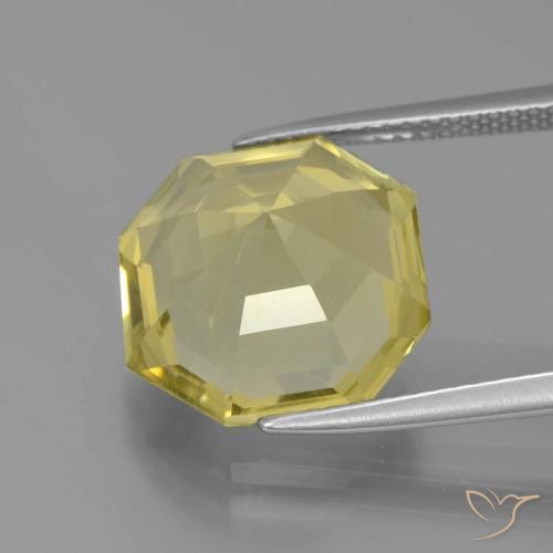 7.95 карата, натуральный Средний желтый Кварц, Октагон / Изумрудная Огранка, VS-SI