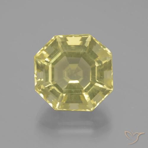9.55ct Натуральный Лагуна желтая Кварц, Изумрудная огранка, Чистота VVS
