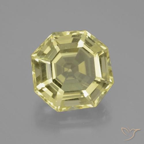 10.06ct Натуральный Палевый Кварц, Изумрудная огранка, VVS-VS