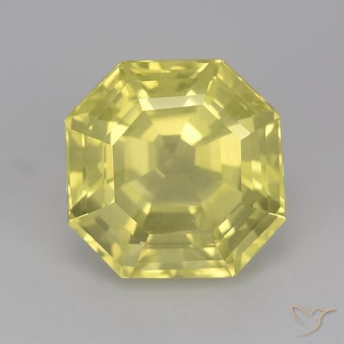 7.16ct Натуральный Палевый Кварц, Изумрудная огранка, Чистота VVS