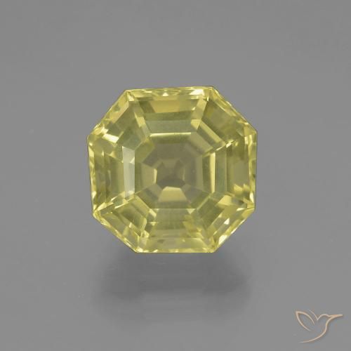 5.51ct Натуральный Палевый Кварц, Изумрудная огранка, Чистота VVS