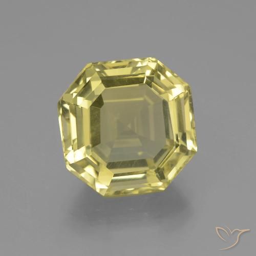 7.03ct Натуральный Палевый Кварц, Изумрудная огранка, VVS-VS