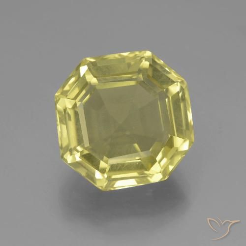 7.70ct Натуральный Лагуна желтая Кварц, Изумрудная огранка, Чистота VVS