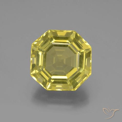 8.05ct Натуральный Ананас желтый Кварц, Изумрудная огранка, Чистота VVS
