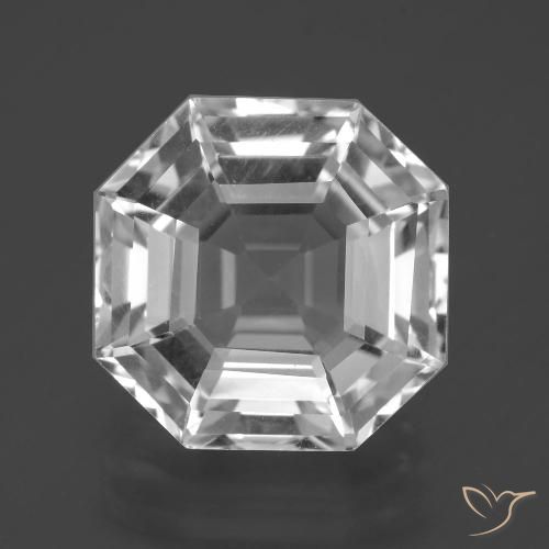 11.00ct Натуральный Ясно Белый Кварц, Изумрудная огранка, VVS-VS