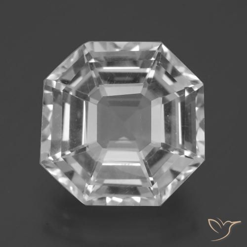 11.33ct Натуральный Ясно Белый Кварц, Изумрудная огранка, Чистота VVS
