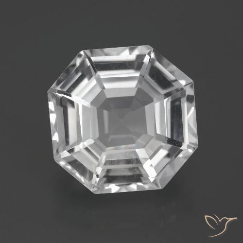 9.73ct Натуральный Ясно Белый Кварц, Изумрудная огранка, VVS-VS