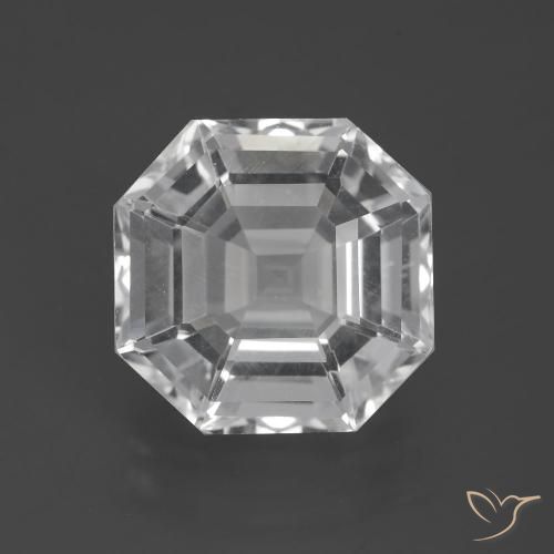 9.63ct Натуральный Ясно Белый Кварц, Изумрудная огранка, VVS-VS