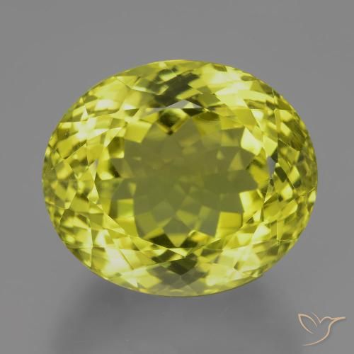 26.94ct Натуральный Средний желтый Кварц, Овал, Чистота VVS