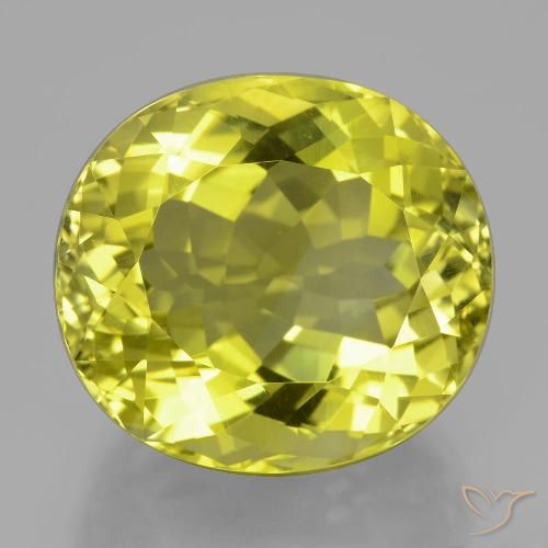 31.35ct Натуральный Средний желтый Кварц, Овал, Чистота VVS