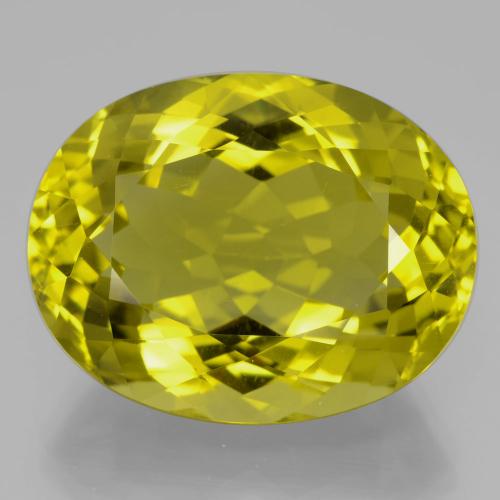 35.13ct Натуральный Ярко-желтый Кварц, Овал, Чистота VVS