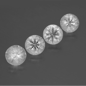  карата, натуральный Белый Кварц, Огранка Круг, VVS-VS
