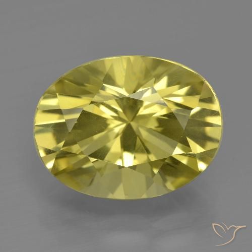 6.43ct Натуральный Светло-желтый Кварц, Овал, VVS-VS