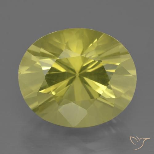 10.74ct Натуральный Средний желтый Кварц, Овал, VVS-VS