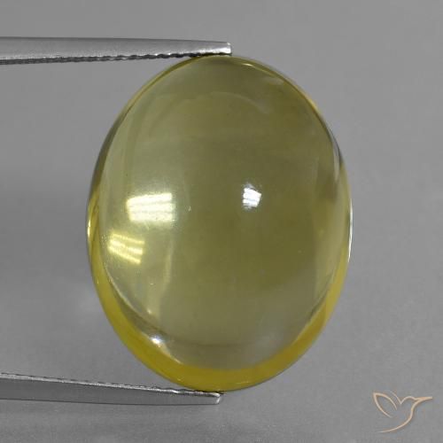 35.71ct Натуральный Светло-золотисто-желтый Кварц, Овал, Прозрачный