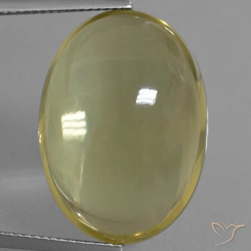 28.84ct Натуральный Светло-золотисто-желтый Кварц, Овал, Прозрачный
