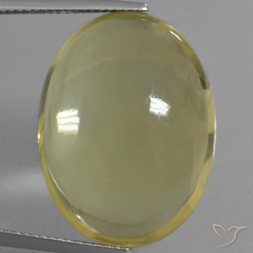 32.66ct Натуральный Светло-желтый Кварц, Овал, Прозрачный