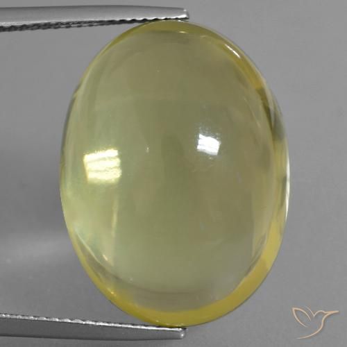 33.71ct Натуральный Светло-золотисто-желтый Кварц, Овал, Прозрачный