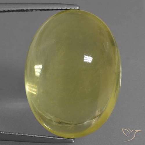 36.38ct Натуральный Светло-желтый Кварц, Овал, Прозрачный