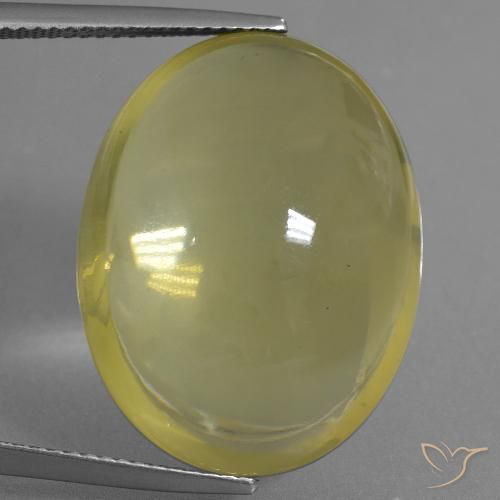32.26ct Натуральный Светло-желтый Кварц, Овал, Прозрачный