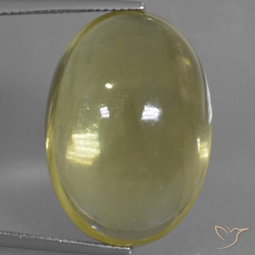 36.61ct Натуральный Светло-желтый Кварц, Овал, Прозрачный
