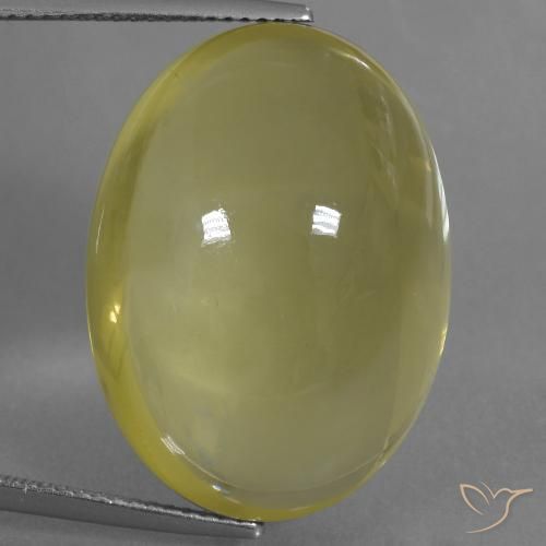38.22ct Натуральный Светло-желтый Кварц, Овал, Прозрачный