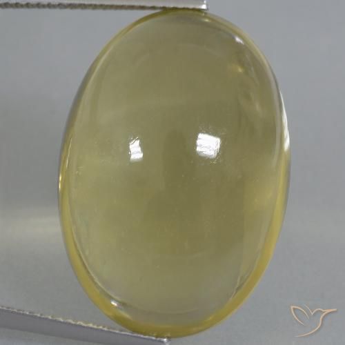 39.77ct Натуральный Темно-желтый Кварц, Овал, Прозрачный