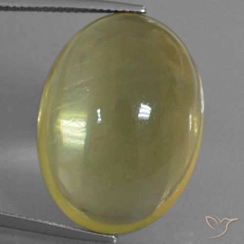 43.91ct Натуральный Светло-золотисто-желтый Кварц, Овал, Прозрачный