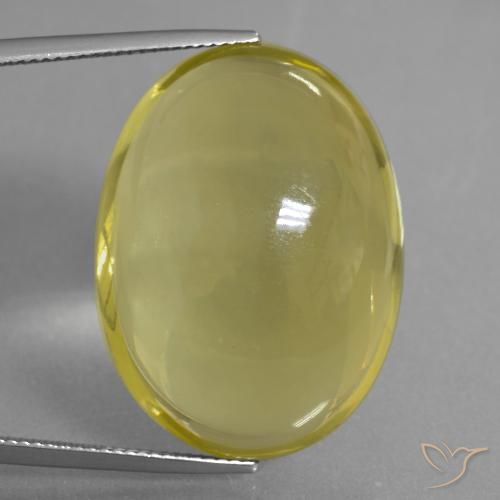 48.99ct Натуральный Средне-светло-желтый Кварц, Овал, Прозрачный
