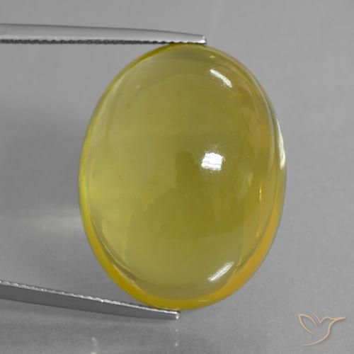50.56ct Натуральный Средне-светло-желтый Кварц, Овал, Прозрачный