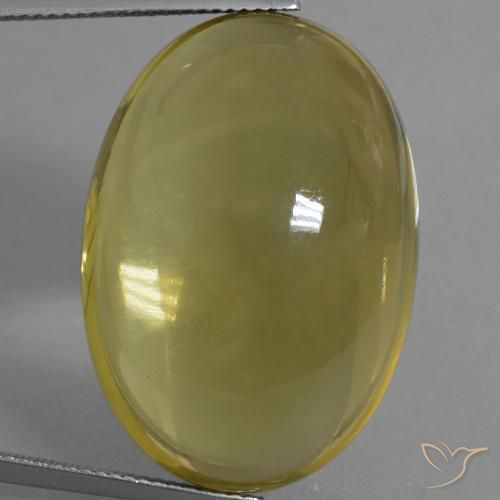 55.39ct Натуральный Темно-желтый Кварц, Овал, Прозрачный