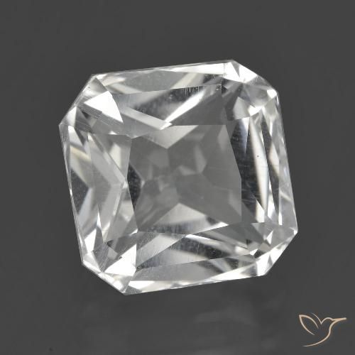 8.44ct Натуральный Ясно Белый Кварц, Изумрудная огранка, VVS-VS