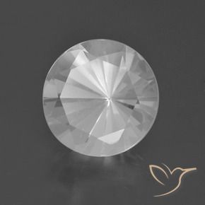 5.17 карата, натуральный Белый Кварц, Огранка Круг, Чистота VVS