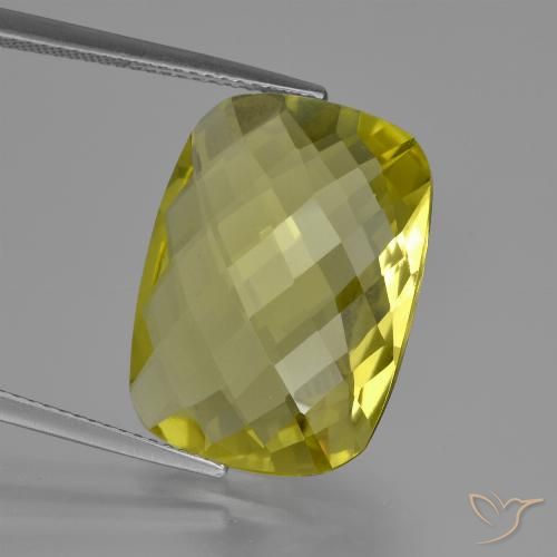 14.63ct Натуральный Светло-желтый Кварц, Подушка, Чистота VVS