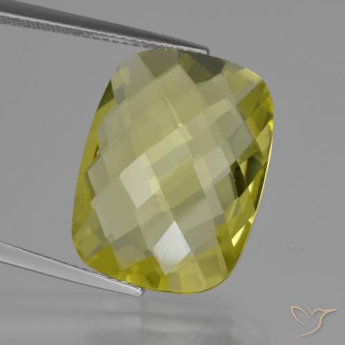 14.81ct Натуральный Светло-желтый Кварц, Подушка, Чистота VVS