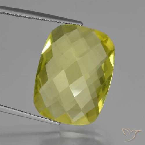 14.91ct Натуральный Светло-желтый Кварц, Подушка, Чистота VVS