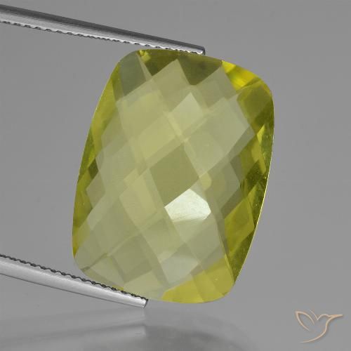 14.86ct Натуральный Лимонно-желтый Кварц, Подушка, Чистота VVS