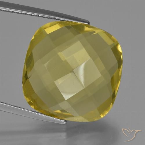 24.24ct Натуральный Светло-желтый Кварц, Подушка, Чистота VVS