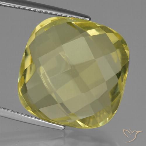 26.65ct Натуральный Ананас желтый Кварц, Подушка, Чистота VVS