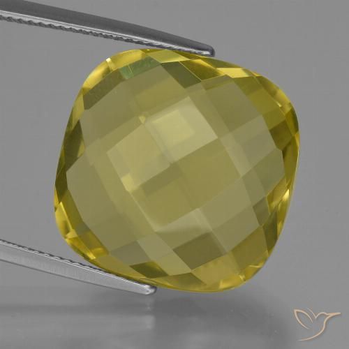 27.30ct Натуральный Светло-желтый Кварц, Подушка, Чистота VVS