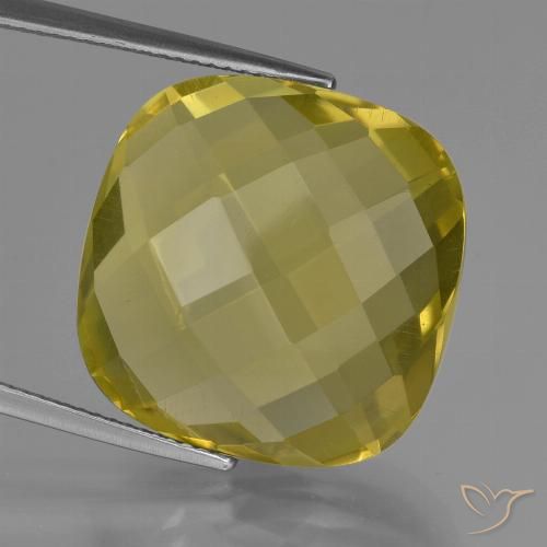 25.37ct Натуральный Ананас желтый Кварц, Подушка, Чистота VVS