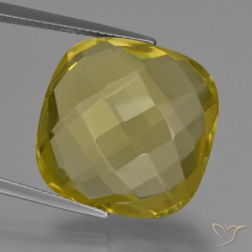 27.26ct Натуральный Ананас желтый Кварц, Подушка, Чистота VVS