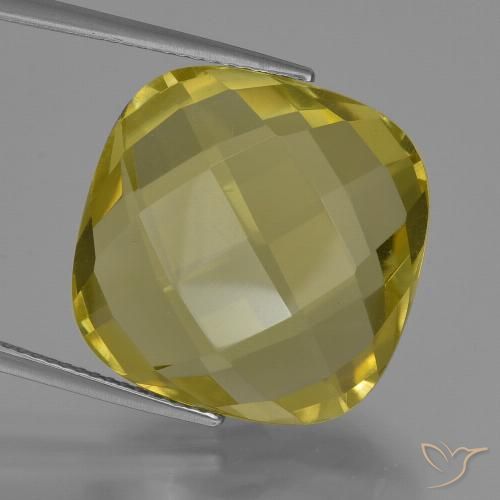 26.60ct Натуральный Светло-желтый Кварц, Подушка, Чистота VVS